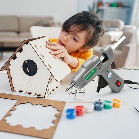 Cordless Hot Glue Gun, 15S Heating Fast Hot Melt Gun, Smart-Power-off, Hot Glue Gun Kit with 30 Pcs Mini Glue Sticks for DIY School Craft Projects and Quick Home Repairs in Kuwait