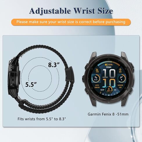 Quickfit 26 مم نطاقات الساعات المضفرة المغناطيسية متوافقة مع Garmin Tactix 8 51mm/Fenix ​​8 51 Mm/7x Pro/7x/6x Pro/6x ، حزام نايلون سبورت للبديل لـ Enduro 3/Descent Mk3i/غريزة 2x in Kuwait