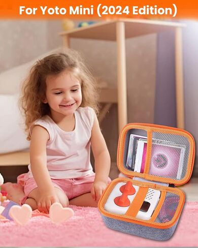 ASIEIT Hard Case Compatible with Yoto Mini (2024 Edition), Case for Yoto Mini, Children's Audio & Music Player, Yoto Holder Bag for Children’s Speaker Plays Audiobook Cards, Orange in Saudi Arabia
