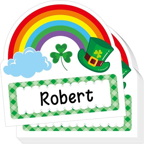 25 Pcs St. Patricks Day Rainbow Cutouts St. Patricks Day Name Tags Greeting Cutouts for St. Patrick's Day Bulletin Board Rainbow Classroom Decoration (Rainbow-2) in Saudi Arabia