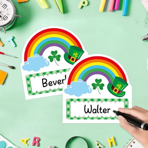 25 Pcs St. Patricks Day Rainbow Cutouts St. Patricks Day Name Tags Greeting Cutouts for St. Patrick's Day Bulletin Board Rainbow Classroom Decoration (Rainbow-2) in Saudi Arabia