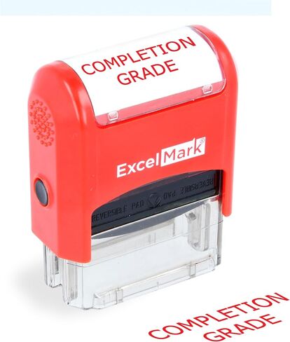 Sign HERE - ExcelMark Self-Inking Two-Color Rubber Office Stamp - Red and Blue Ink in Saudi Arabia