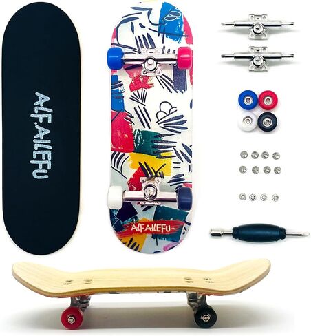 Pro Fingerboard 32mm Wooden Board Professional Finger Skateboard Trucks CNC Wheels with Bearings (Death) in Saudi Arabia