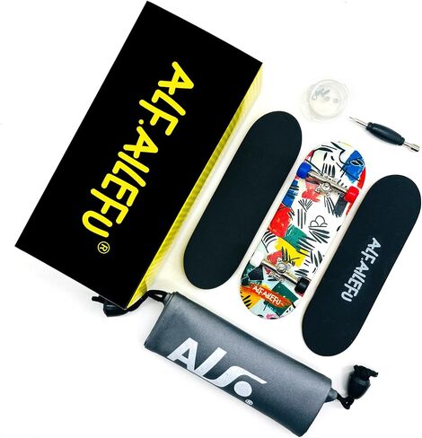 Pro Fingerboard 32mm Wooden Board Professional Finger Skateboard Trucks CNC Wheels with Bearings (Death) in Saudi Arabia
