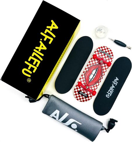 Pro Fingerboard 32mm Wooden Board Professional Finger Skateboard Trucks CNC Wheels with Bearings (Death) in Saudi Arabia