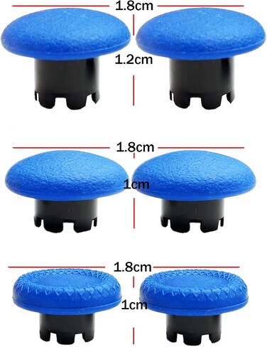 Thumbsticks for PS5 Edge Controller, Thumbsticks Paddles Replacement for PS5 Dualsense Controller, 6 in 1 Accessories Parts for PS5 Dualsense Edge Controller Analog Joystick Repair Kit (Black) in Saudi Arabia