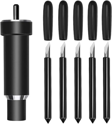 5Pcs Premium Fine Point Blade Compatible with Cricut Maker 3/Maker/Explore 3/Explore Air 2/Air/One/Venture, Fine Point Blade Housing for Most Light Materials (Black) in Kuwait