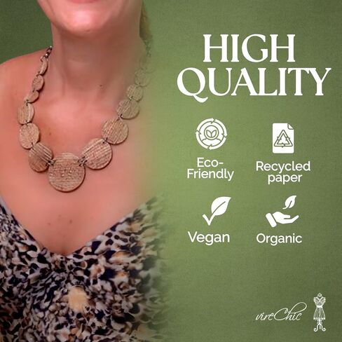 Banana Fiber Decrescent Necklace - Necklace for Women, Handmade Necklace, Eco-Friendly Pendant, Made in Brazil, Charm Jewelry, Women Artisan - Black in Saudi Arabia