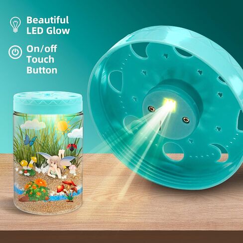 Light Up Terrarium Kit for Kids,Squirrel Gardening Kit for Boys and Girls,Creative Educational Gardening Toy,Arts and Crafts Activity Kits,Birthday Gifts for Ages 4 5 6 7 8-12 in Saudi Arabia