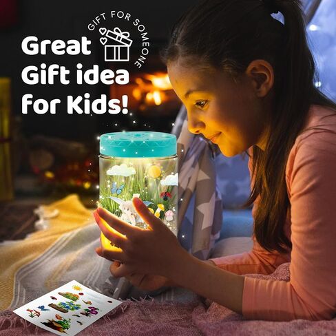 Light Up Terrarium Kit for Kids,Squirrel Gardening Kit for Boys and Girls,Creative Educational Gardening Toy,Arts and Crafts Activity Kits,Birthday Gifts for Ages 4 5 6 7 8-12 in Saudi Arabia