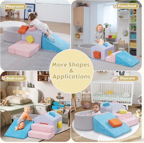 Foam Climbing Blocks for Toddlers,Christmas Theme Infant Soft Play Set with Tree Block & Star Block,Baby Climbing Toys Indoor,Kids Tumble Climbing Mats & Convertible Lounger,Gray in Saudi Arabia