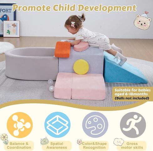 Foam Climbing Blocks for Toddlers,Christmas Theme Infant Soft Play Set with Tree Block & Star Block,Baby Climbing Toys Indoor,Kids Tumble Climbing Mats & Convertible Lounger,Gray in Saudi Arabia