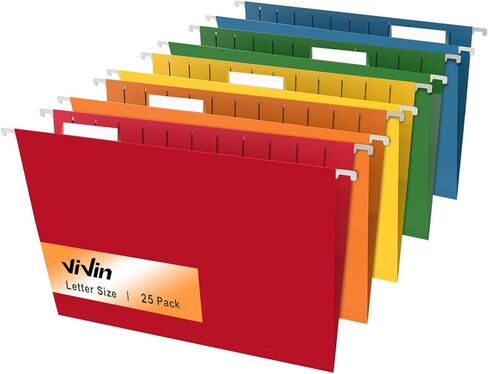 Vivin 20 حزمة الحزمة حجم ملفات معلقة مع 20 لكل صندوق ، و 1/5 علامات تبويب قابلة للتعديل ، وتوسيع 2 بوصة ، ومجلدات معلقة مصممة للملفات الضخمة المكتبية ، وخزائن الملفات (متعددة الألوان) in Kuwait
