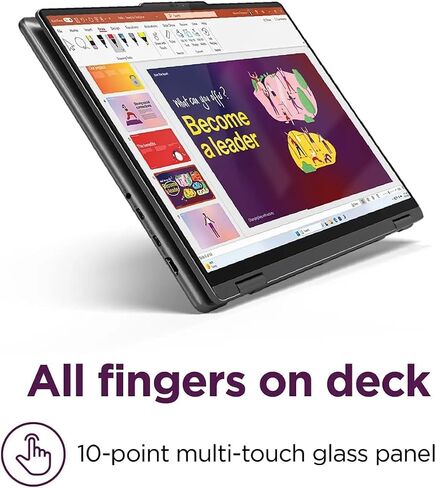 Lenovo Yoga 7i 2-in-1 Laptop ، 16 "2K Wuxga Display Touchnens ، Intel Core Ultra 5 125U Processor ، 16GB RAM 1TB SSD ، Wi-Fi 6E ، لوحة مفاتيح خلفية ، قارئ بصمات الأصابع ، Windows 11 Pro ، Storm Gray in Kuwait