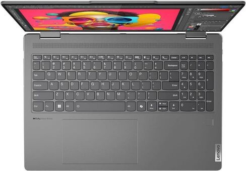 Lenovo Yoga 7i 2-in-1 Laptop ، 16 "2K Wuxga Display Touchnens ، Intel Core Ultra 5 125U Processor ، 16GB RAM 1TB SSD ، Wi-Fi 6E ، لوحة مفاتيح خلفية ، قارئ بصمات الأصابع ، Windows 11 Pro ، Storm Gray in Kuwait