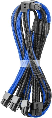 Cablemod e-series pro modmesh sleeved 12v-2x6 12vhpwr 90 ° STealthSense PCIe cable for Evga g / g+ / p+ / t-متغير (أسود+ أبيض ، 16 دبوسًا إلى رباعي ، 60 سم) in Kuwait