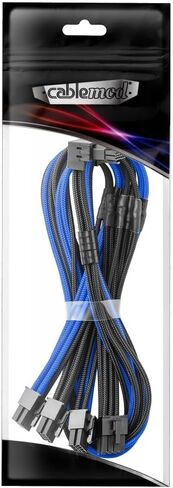 Cablemod e-series pro modmesh sleeved 12v-2x6 12vhpwr 90 ° STealthSense PCIe cable for Evga g / g+ / p+ / t-متغير (أسود+ أبيض ، 16 دبوسًا إلى رباعي ، 60 سم) in Kuwait