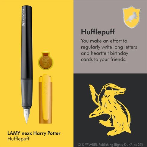 Lamy Nexx Harry Potter Slytherin Fountain Pen - قلم نافورة الإصدار الخاص مع نقش المنزل - NIB الصلب في الخط A - جسم الألومنيوم - مدفوع. خرطوشة الحبر T10 الأزرق - اليد اليمنى in Kuwait