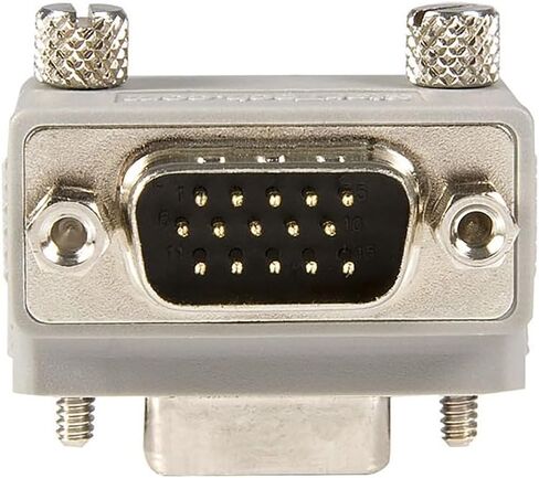 StarTech.com Right Angle VGA Adapter - Right Angle VGA to VGA - Male/Female - Type 2 - Male VGA to Female VGA (GC1515MFRA2),Gray (Pack of 2) in Kuwait
