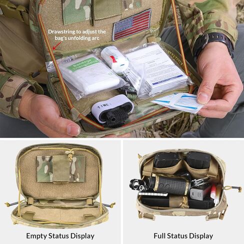 Tactical Chest Pack 2L Utility Molle Chest Rig CCW Chest Pouch Hiking Hunting Fishing Running Bag EDC Outdoor Pack in Kuwait