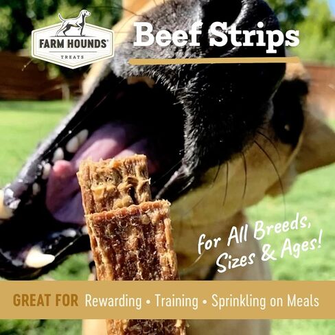 Farm Hounds - Duck Strips - Premium Natural Duck Jerky for Dogs - Made from 100% Humanely Raised Duck - Break-to-Size - Great for Training & Treats - No Added Fillers - Made in USA - 4.5 oz - 1 Pack in Saudi Arabia