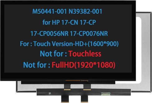 M50441-001 N39382-001 استبدال شاشة اللمس لـ HP 17-CN 17-CP 17-CP0056NR 17-CN3165CL 17-CP0076NR 17-CN0010NR 17-CN0001TG 17T-CN300 17T-CN400 17-CN0001DS LCD Display+(1600*900) in Kuwait