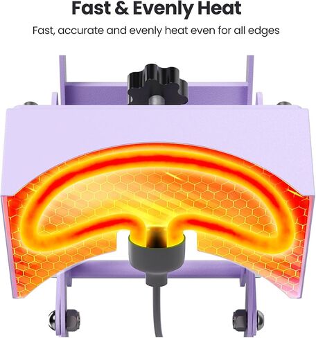 EENOUR Hat Press, Hat Heat Press Machine with 2 Platens & Caps Stretcher, Hat Press Heat Machine for Caps with Memory Mode, Precise Time and Temperature Control, Heat Transfer Printing for Caps, Hats in Kuwait