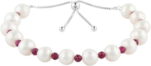 CRYSTALIS Natural Peridot And Freshwater Pearl Beaded Bolo Bracelet, Elegant Beads Crystal, Chakra Bracelet, Healing Bracelet, Gemstone Jewelry, Friendship Bracelet, 925 Sterling Silver Slider 10 inch in Saudi Arabia