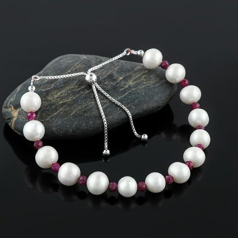 CRYSTALIS Natural Peridot And Freshwater Pearl Beaded Bolo Bracelet, Elegant Beads Crystal, Chakra Bracelet, Healing Bracelet, Gemstone Jewelry, Friendship Bracelet, 925 Sterling Silver Slider 10 inch in Saudi Arabia