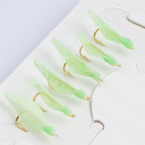 OROOTL Fishing Bait Rigs Saltwater, 6 Packs Surf Fishing Rigs with Sharp Hooks Fish Skin Feather Swivel Snap Glow Saltwater Lures Sea Bass Cod Herring Hook Rig Size 4 6 8 in Saudi Arabia