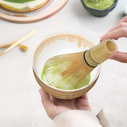 Jade Blue Matcha Whisk Set – Handcrafted Ceramic Bowl with Bamboo Chasen, Complete Matcha Kit for Traditional Japanese Tea Ceremony, Perfect for Whisking and Pouring Matcha Tea in Saudi Arabia