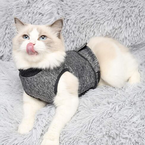 Pet Anxiety Jacket Calming Vest, YolieraArt Thunder Jacket for Cats and Dogs Anxiety, Calming Wrap Around Hug Thunder Jacket Weighted Anxiety Calming Vest for Pets (Grey, Large) in Saudi Arabia