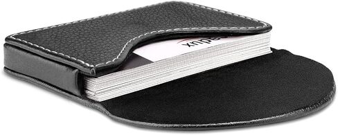 COFEE LEATHER LEATHER CARDGER CARCE CASE للرجال أو النساء جيب بطاقة العمل حامل بطاقة اسم البطاقة مع مغناطي in Saudi Arabia
