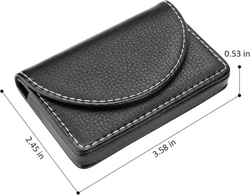 COFEE LEATHER LEATHER CARDGER CARCE CASE للرجال أو النساء جيب بطاقة العمل حامل بطاقة اسم البطاقة مع مغناطي in Saudi Arabia