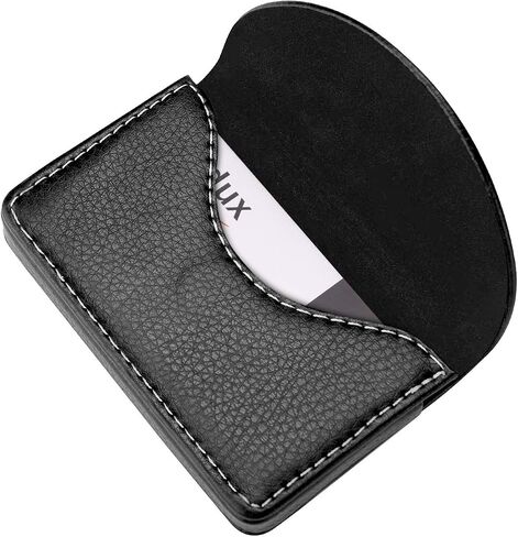 COFEE LEATHER LEATHER CARDGER CARCE CASE للرجال أو النساء جيب بطاقة العمل حامل بطاقة اسم البطاقة مع مغناطي in Saudi Arabia