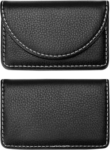 COFEE LEATHER LEATHER CARDGER CARCE CASE للرجال أو النساء جيب بطاقة العمل حامل بطاقة اسم البطاقة مع مغناطي in Saudi Arabia