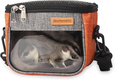 Sugar Glider Carrier Bag, Transparent Breathable Travel Bag for Hamster, Gecko,Baby Hedgehog, Transport Pouch with Breathable Mesh Top (Blue) in Saudi Arabia