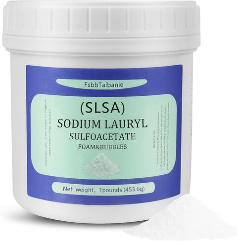 2 Pound of SLSA Powder for Bath Bomb Making, Premium Sodium Lauryl Sulfoacetate Powder, Sodium Lactate for soap Making, Gentle on The Skin. Suitable for Bath TrufflesCrafting Bath Bombs and More in Saudi Arabia