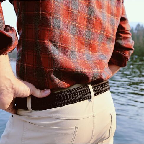 EDC Survival 550 Paracord Belt with Stainless Steel Buckle, 52 inch (Universal Fit, 3 colors) in Saudi Arabia