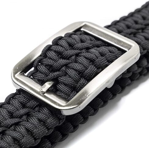 EDC Survival 550 Paracord Belt with Stainless Steel Buckle, 52 inch (Universal Fit, 3 colors) in Saudi Arabia
