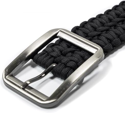 EDC Survival 550 Paracord Belt with Stainless Steel Buckle, 52 inch (Universal Fit, 3 colors) in Saudi Arabia