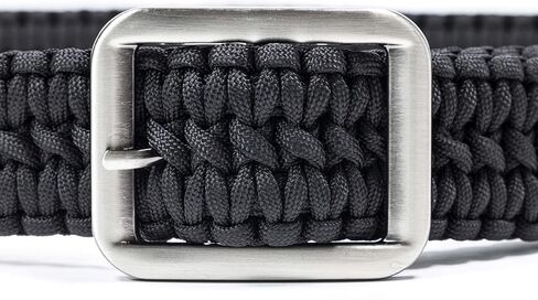 EDC Survival 550 Paracord Belt with Stainless Steel Buckle, 52 inch (Universal Fit, 3 colors) in Saudi Arabia