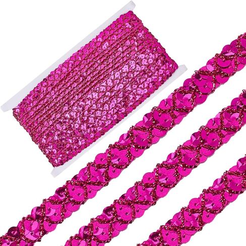 14.22 Yards Blue Elastic Sequin Ribbon Trim Flat Bling Metallic Paillette Trimming Glitter Stretch Sequins Beaded Strip Bulk for Sewing Making Craft Choker Gift Wrapping Clothes Decor Supply in Saudi Arabia
