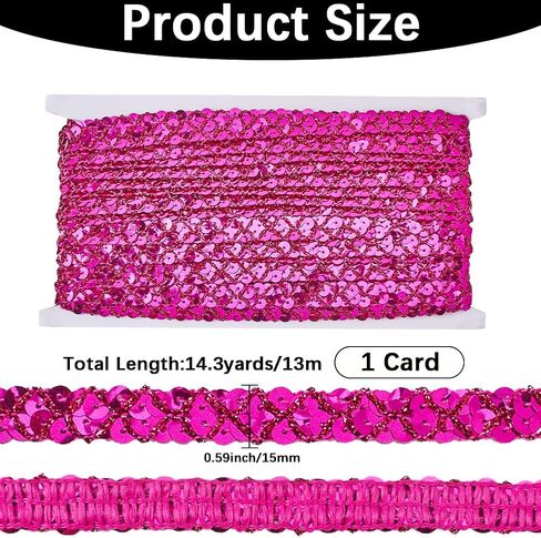14.22 Yards Blue Elastic Sequin Ribbon Trim Flat Bling Metallic Paillette Trimming Glitter Stretch Sequins Beaded Strip Bulk for Sewing Making Craft Choker Gift Wrapping Clothes Decor Supply in Saudi Arabia