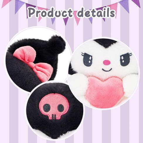 9" Cat Plush with Hearts Love, Kawaii Cat Stuffed Animal Pillow Soft Animal Stuffy Doll Toys Valentine’s Day Gifts for Girlfriend (Heart-D) (Blue) in Saudi Arabia