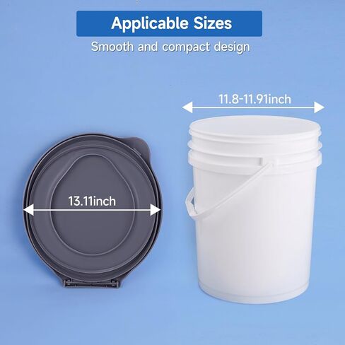 5 Gallon Bucket Toilet Seat,Portable Camping Toilet Seat for Camping,Hiking, Emergencies,Luggable Loo Camping Toilet Seat for Adults and Kids,Gary in Kuwait