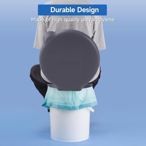 5 Gallon Bucket Toilet Seat,Portable Camping Toilet Seat for Camping,Hiking, Emergencies,Luggable Loo Camping Toilet Seat for Adults and Kids,Gary in Kuwait
