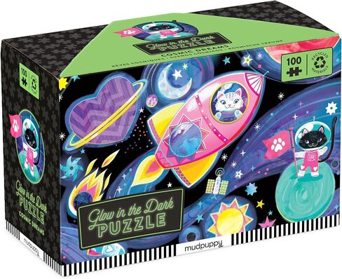 Mudpuppy Dragons – 100 Piece Glow in The Dark Puzzle with Bold Scene of Fire Breathing Dragons and Hidden Puzzle Details in The Dark for Children Ages 5 and Up in Saudi Arabia