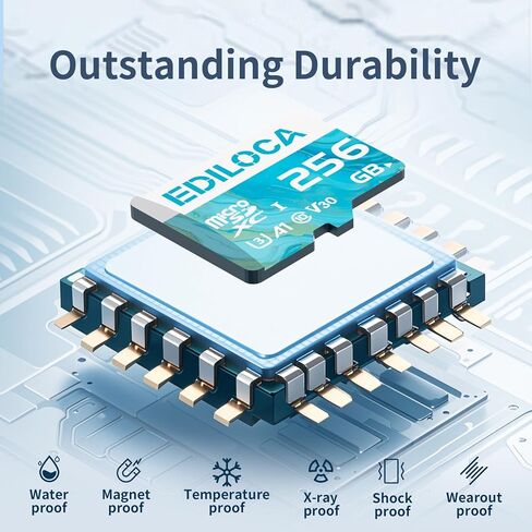 32GB Micro SD Card, Memory Card with SD Adapter, Read Speed up to 90MB/s, UHS-I TF Card for Full HD Video Recording, Compatible with Smartphone, Dash Cam, Camera and Drones, C10, U1,V10, A1 in Kuwait