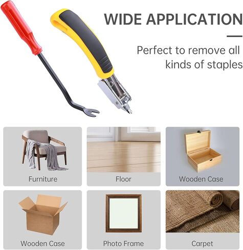 3PCS Upholstery and Construction Staple Remover with Tack Puller Tool, Nail Puller, Carpet Remover, for Removing All Kinds of Staples for Furniture, Floor, Wooden Case, Carton, Photo Frame in Kuwait